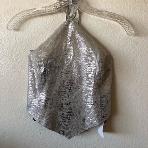 Snake leather diamond top. 90’s-2000’s inspired.